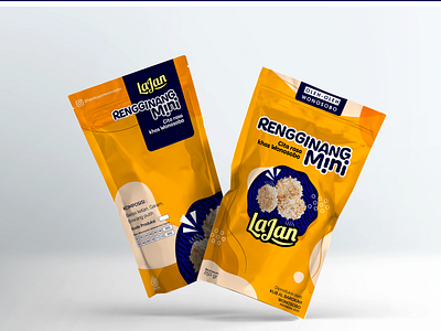 Rengginang Logo design logo mertistudio packaging pouch simple snack