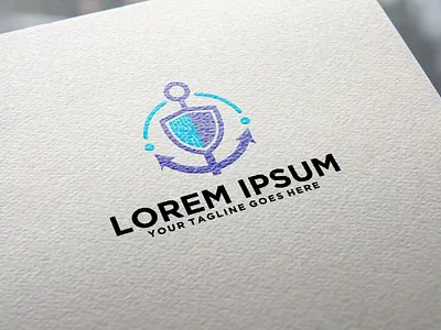 Anchor Cyber Security logo idea anchor company cyber design logo security symbol tech