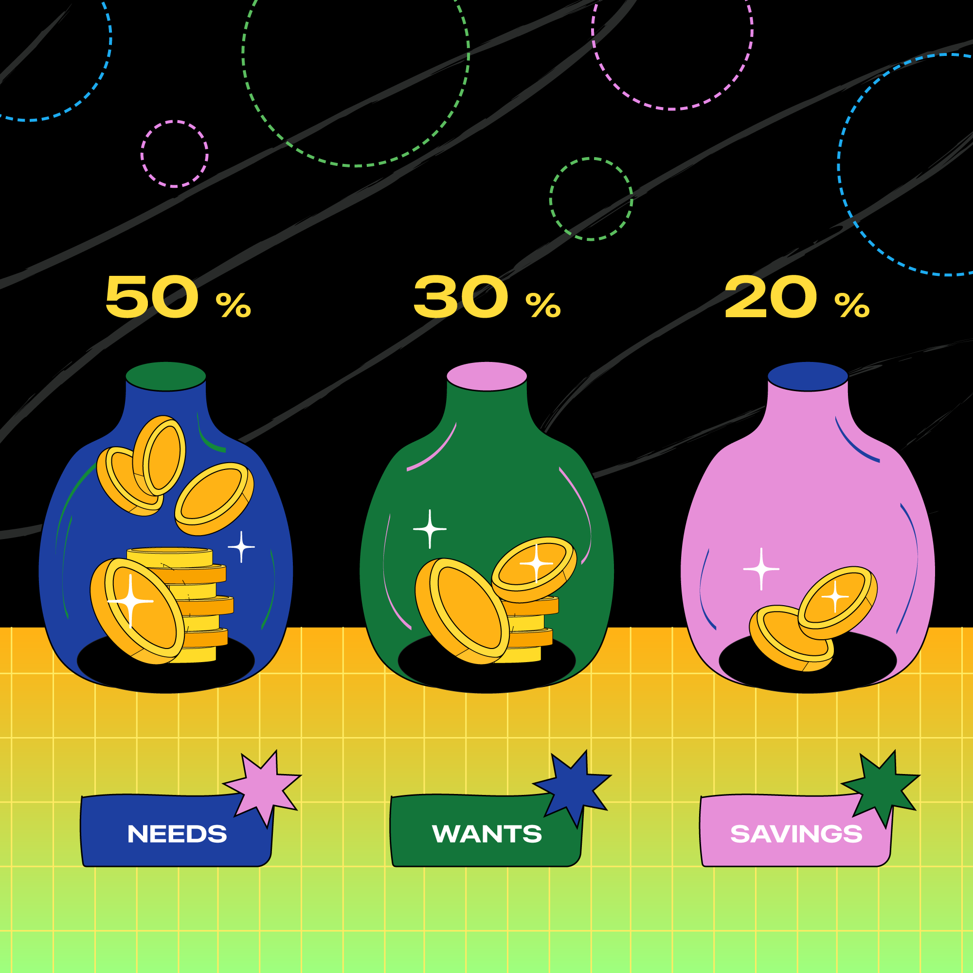 Tips for financial management art artwork bottle contrast design finance financial graphic design illustration illustrator management money money saving