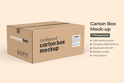 Rectangle Carton Box Mockup box box mockup cardboard cardboard box mockup carton box mockup carton mockup corrugated corrugated cardboard kraft box mockup moving boxes packaging box mockup packaging mockup perspective mockups rectangle rectangle box mockup