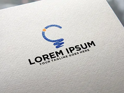 Idea initial IC Letter logo branding design icon initial lamp letter ic logo sign symbol