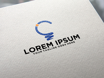 Idea initial IC Letter logo branding design icon initial lamp letter ic logo sign symbol