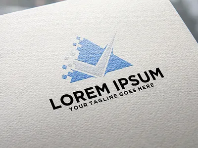 Triangle Check Pixels A logo branding check design icon idea initial logo pixels sign symbol triangle