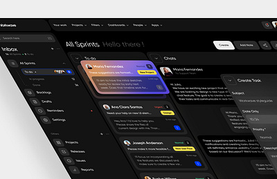 Workwave - UI Dashboard 2024 apple chat dark darktheme dashboard glass graphic design interaction interactive ios ios18 mac modern new project management slack task task management ui