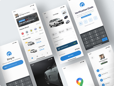 Car Rental App Design appdesignkit carrentalapp carrentaldesign carrentalui carrentalux mobileappui vehicle repair