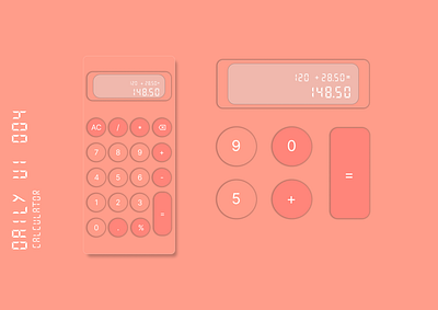 Skeuomorphic Calculator 3d design figma graphic design ui user experience ux