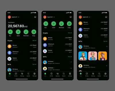 crypto App ui