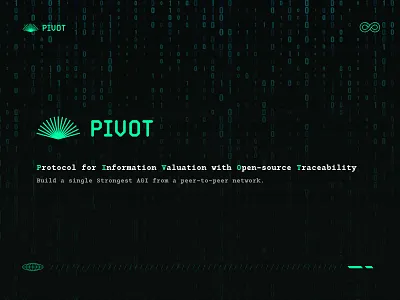 PIVOT Web3+AI Logo Design ai logo crypto logo green logo lines logo logo pivot logo sector sector logo web3 logo