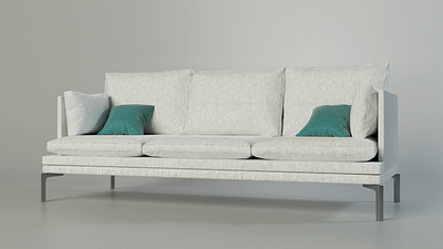 3d modeling of the William Sofa 3d 3dart 3dillustration 3dmodeling blender