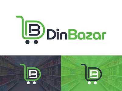 Din Bazar E-commerce logo design bazar logo cart logo design ecommerce logo market logo shop logo