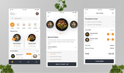 Food Mobile App app creative diet food healthey mobile