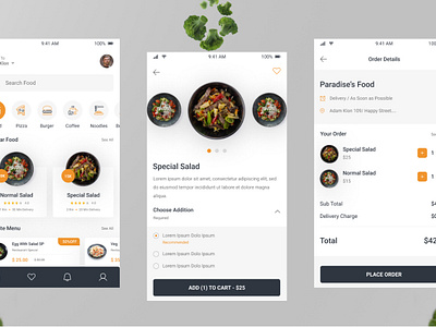 Food Mobile App app creative diet food healthey mobile