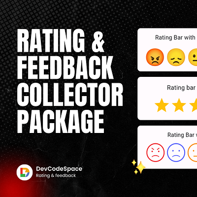 Rating and Feedback Collector Package card ui carousel collector dashoard ui emoji expressions feedback flutter mobile ui package plugin pubdev rating rating bar tarcking time tracking ui ux web ui website