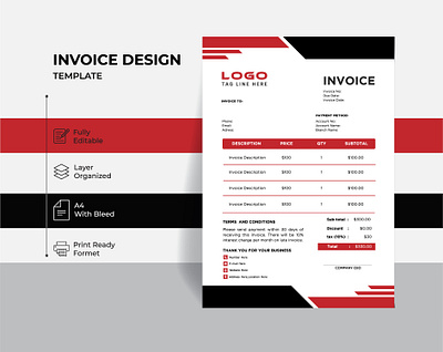 Creative Invoice Template Vector. graphiquarry receipt sale vector