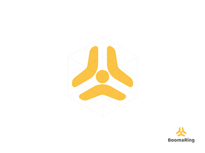 BoomaRing a logo concept design geometric illustration logo vector