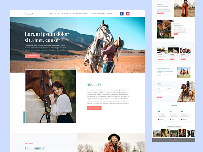 Horse Care Website Design animal care creative hourse landing ui ux website