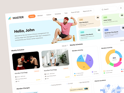 Gym Management Dashboard dashboard fitness dashboard fitness platform fitness web app gym management dashboard gym session gym workout ux ui management app minimal personal trainer saas workout dashboard ui workout workout dashboard