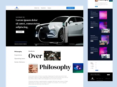 Electric Car Website Design car charge creative elctric car green landing responsive ui ux website