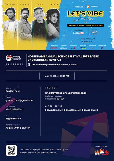 Event Ticket Design event ticket graphics ui