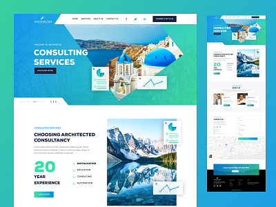 Counsulting Website Design cousulting creative job landing responsive ui ux website