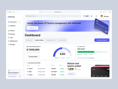 Web app Dashboard b b dashboard design finance interface ui webdesign