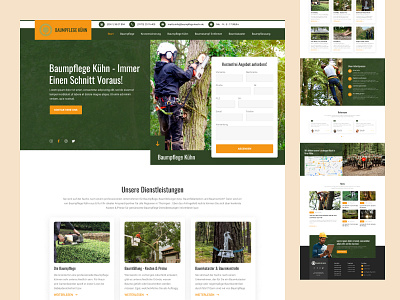 Wood Cutter Website Design creative cutter forest landing responsive ui ux website wood wood cutter