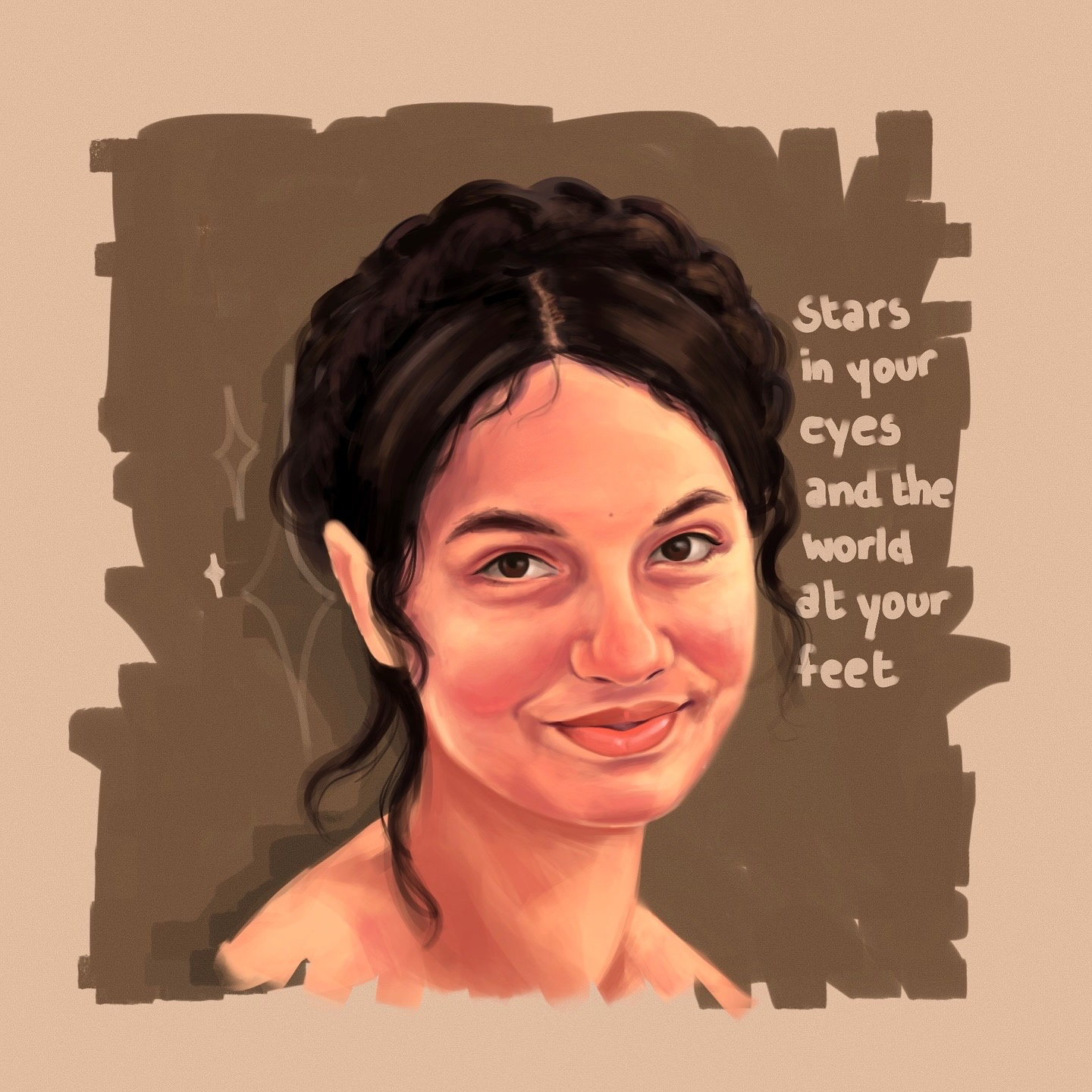 Lil miss illustration portrait girl