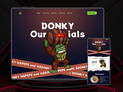 Donky Pepe Crypto Meme Design app interface design app ui base bullz tower crypto mobile app cryptocurrency donky pepe crypto meme design exploration figma meme con landing page meme nft meme token metaverse website mobile app ui designe product design solana ux virtual reality веб дизайн здоровье