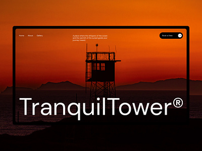 TranquilTower® Web Concept design elegant layout layout exploration minimal mordern tranquil typography ui web