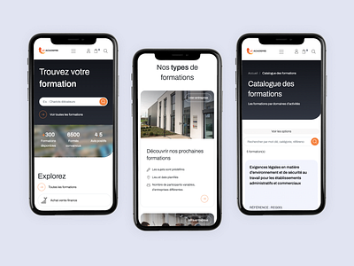 LC Academie - Website Design belgium blue design events luxembourg minimalist mobile odoo orange training ui ux web white