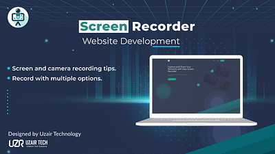 Screen Recorder app developmen design development figma design recorder screen screen recorder ui web web development