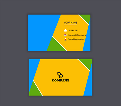 Double-sided creative business card template. card card design design