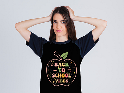 back to school vibes t-shirt design apparel back to school back to school design design fashion grade graphic design illustration logo school love school vibes t shirt design teacher textile trendy typography unique