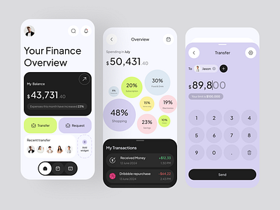 Finance Mobile App app design bank banking banking app e wallet finance finance app financial fintech mobile app mobile banking mobile finance mobile ui transactions ui ux wallet