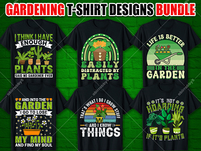 Gardening T-shirt Designs Bundle🎋 apparel apparel design clothing custom t shirt design flowers garden gardening merchandise plants print print design shirt shirt design t shirt t shirt bundle tee shirt typography typography design typography t shirt vector illustration