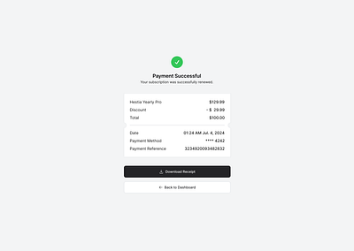 Daily UI 017 - Purchase Receipt daily ui daily ui challenge dailyui design payment payment receipt receipt subscription ui web