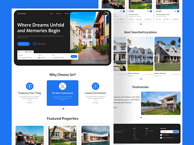 Real Estate Landing Page architecture building home decor homepage landing page mansion property finder real estate real estate agency real estate landing page saymujjaman shakil ui web design