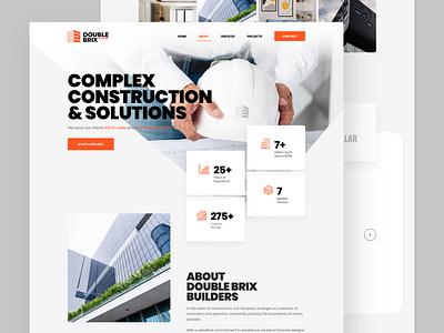 Double Brix Builders branding builder building construction design drawingart logo responsive solution ui ux web website