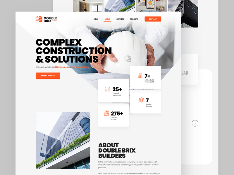 Double Brix Builders branding builder building construction design drawingart logo responsive solution ui ux web website