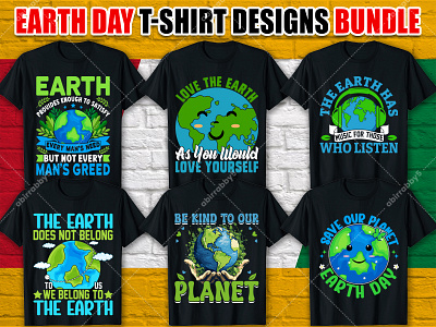 Earth Day T-shirt Designs Bundle🌍 apparel apparel design band merch branding earth earth day global warming merch merch by amazon merchandise print print design shirt design t shirt tee shirt tshirt art tshirtdesign typography typography design vector illustration