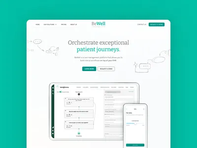 BeWell Webdesign clean desktop graphic design handdrawn laptop medical minimal tech ui ui design user experience ux webdesign website