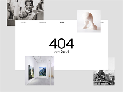 Matis — Brand identity 404 art art direction brand design brand designer brand identity branding contemporary art equity graphic design laurène calvez minimal minimal design photography simple ui visual design white