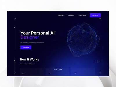 AI Pro.Dev Comopanion | Hero section ai branding clean dark design graphic design hero section landing page minimal modern orb ui ux web design webflow website