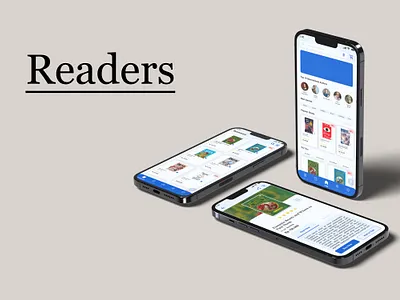 Readers : Online Book Store Mobile App Design Concept adobe photoshop design figma mobile app mobile app design ui design uiux design