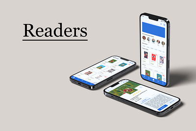 Readers : Online Book Store Mobile App Design Concept adobe photoshop design figma mobile app mobile app design ui design uiux design