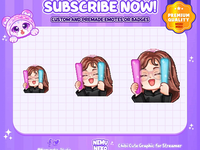 🩷CUSTOM CHIBI RAVE EMOTES💙