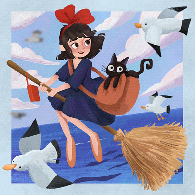 Kiki’s delivery service fanart digital art digital drawing drawing fanart illustration