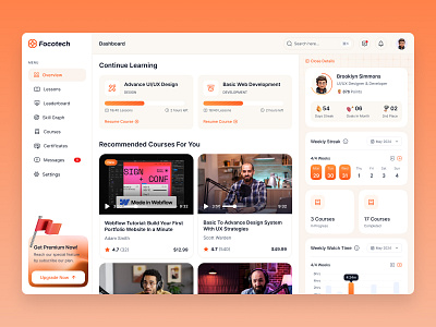 E-learning Educational Dashboard Design | Web App admin dashboard app design dashboard designer datavisualization design agency e education focotik mobile ap online education product design saas ui ui ux ui ux design agency ui ux designer web application