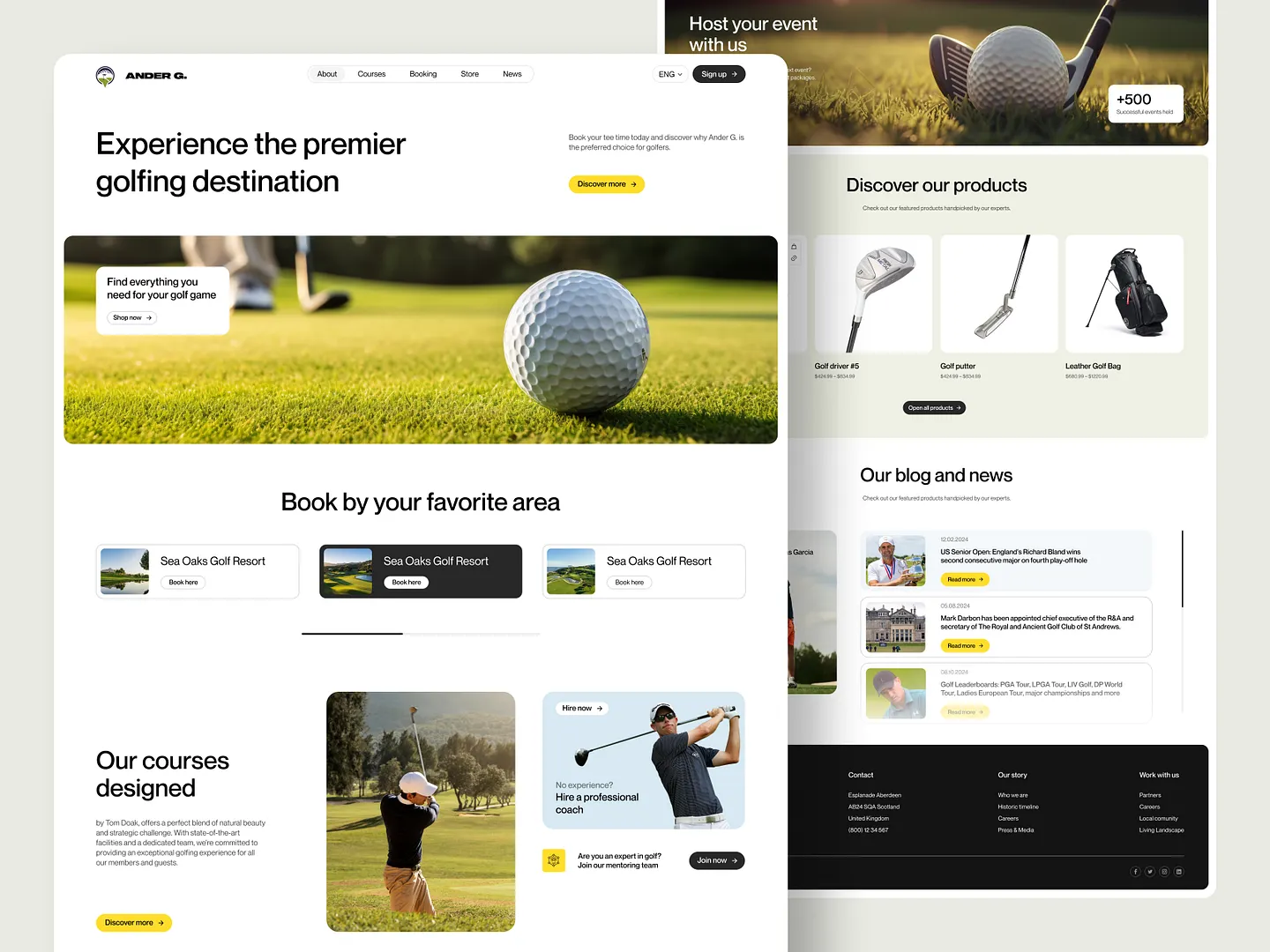 Stunning Golf Club Website Design for Enhanced User Experience