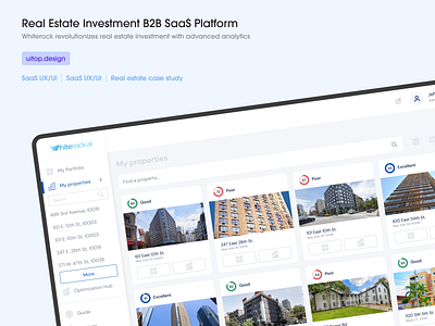 Real Estate Investment B2B SaaS Platform b2b business solutions case study dashboard design erp figma property investment real estate saas saas platform ui uiux ux